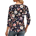 thumbnail image 6 of Roncen 3/4 Length Sleeve Womens Tops Dressy Casual V Neck Summer Outfits Early Spring Fashion Clothes 2026, 6 of 6
