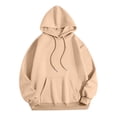 thumbnail image 4 of Women's Blouses Dressy Casual Fall Loose Fit Hooded Long Sleeve Bubble Off the Shoulder Drawstring Graphic Hoodie Cotton Sweatshirts Hoodies(Yellow,S), 4 of 5