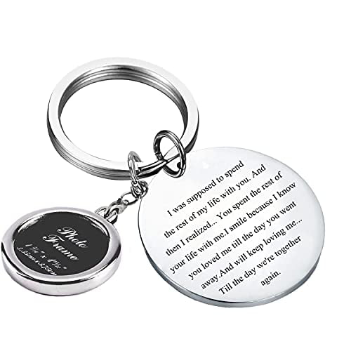 Photo Frame Keyring Silver Metal Keychain Gifts For Him Her Mum Dad Key Chain 