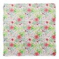 thumbnail image 4 of Bimba White Leaves & Flower Floral Pure Silk Printed Scarf Dupatta Head Neck Wrap Bandanas For Women 40 x 80 Inches, 4 of 6