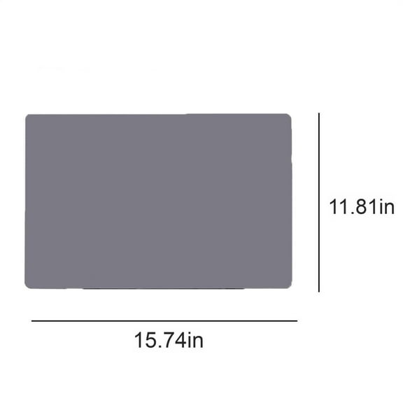 Practical Silicone Placemats,Simple Rectangular Kitchen Placemat,Non-Slip Waterproof Countertop Protector,Stain Resistant Kitchen Counter Mat,Thick Placemat for Kitchen Table ,Dark Gray,15.74x11.81"