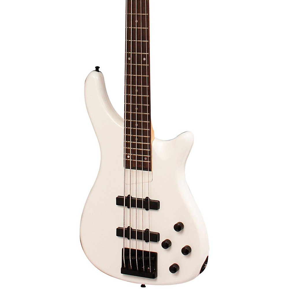 Rogue LX205B Series III Fretted 5-String Solid Body Bass Guitars Pearl White