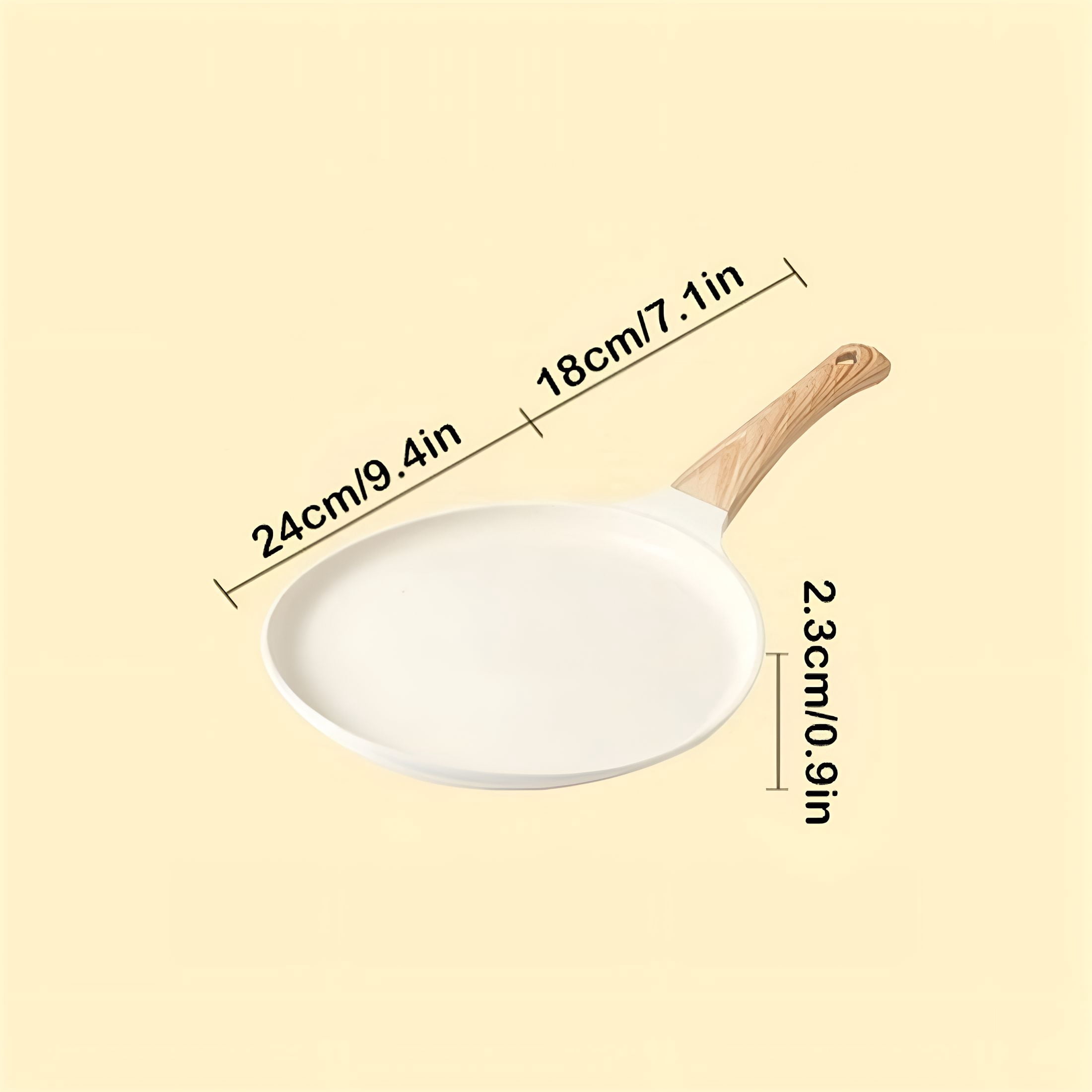 BPPEG Ceramic-Coated Tawa Griddle - Induction-Compatible for Dosa,Pancakes & Tortillas | Warp-Resistant & -Free | Includes Spreader for Perfect Batter Spread,Flat Skillet,White