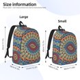 thumbnail image 4 of Rocae Round Mandala for Durable Canvas Backpack Leisure Large Bag Travel Rucksack Multi-function Backpack Small, 4 of 8