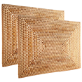 thumbnail image 4 of 2 Pcs Table Mats Non Slip Rattan Placemats Dining Table Heat Resistant Woven Place Mats Insulation Heat Resistant Mats, 4 of 10