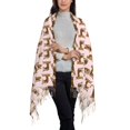thumbnail image 2 of Zufioo Leopard Print Print Long Plush Tassel Scarf, Winter Shawl Accessories for Women, 2 of 8