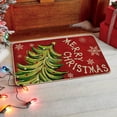thumbnail image 1 of Xmas Tree Merry Christmas Doormat, Snowflake Winter Home Decor Low-Profile Switch Rug Door Mat Floor Mat for Indoor Outdoor 20x32 Inch, 1 of 4