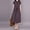 Coffee, variant on Plus Size Dress, Women's Wrap Midi Dress with Tie Waist, Flattering A-Line Solid Color Casual Dress