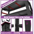 thumbnail image 5 of Black 5 Tier Heavy Duty Shelving, 72"H Garage Shelf, 40"W Adjustable Layer Shelves, 16"D 3000LBS Steel Rack, Modern Bookcase Shelves for Living Room Balcony Garage & Factory Storage, 5 of 7