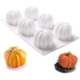thumbnail image 1 of Moldes de silicona para pasteles para hornear - Molde de silicona de calabaza 3D de Halloween 6 cavidades Molde de pastel de cupcakes Molde de mousse Bandeja de dulces Chocolate Brownie JAMW Sencillez, 1 of 5