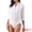 White, variant on DARING DIVA Women's 3/4 Sleeve Collared V Neck Blouse Shirt X-Small White