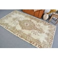 thumbnail image 4 of 3.8x7 ft Area Rug, Vintage Rug, Turkish Rug, Oushak Rug, Rugs For Bedroom, Beige Floor Rug, Turkish Area Rug, Handmade Bedroom Rug, 12915, 4 of 10