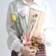 thumbnail image 3 of Xiao Hua Bolsa impermeable para ramos de flores individuales con borde dorado (roja), 3 of 5