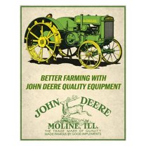 John Deere Better Farming Metal Sign 6886