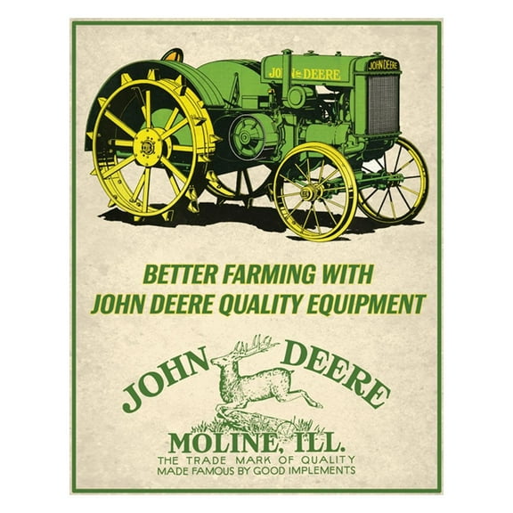 John Deere Better Farming Metal Sign 6886