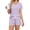 Purple, variant on Cmfcve Two Piece Outfits for Women Lounge Sets Casual Crew Neck Short Sleeve Top & Shorts Set