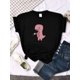 thumbnail image 3 of Camiseta con estampado de té y Rex rosa para mujer, de gran tamaño con cuello redondo ropa holgada, Harajuku, Kawaii, Animal que combina con todo, 3 of 5