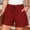 (Fashion 49)Beige, variant on Aimik Women Solid Color Elastic Waisted Short Pants with Drawstring and Pockets Summer Casual and Comfortable Shorts