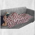thumbnail image 5 of Ladybird Soft Flannel Fleece Throw Blanket, Illustration of Simple Ladybug Repetitive Spring Motif Dotted Pattern, Cozy Plush for Indoor and Outdoor Use, 50" x 60", Vermilion and White, by Ambesonne, 5 of 5