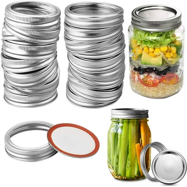 Canning Lids and Rings for Ball, Regular Mouth Kerr Jars 24 Lids with