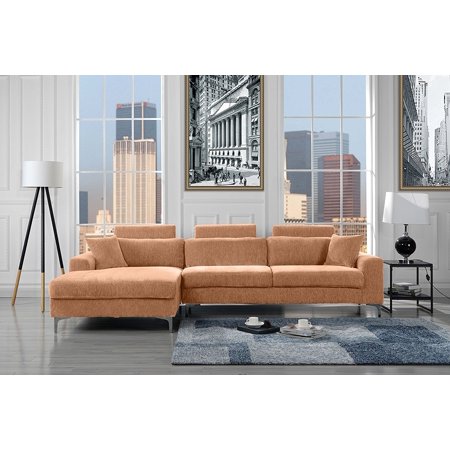 Modern Large Velvet Sectional Sofa L Shape Couch With Extra Wide
