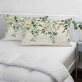 thumbnail image 4 of Eucalyptus Leaves Body Pillow Cover, Pillowcase Protectors with Zipper, Breathable Decorative Throw Pillow Case Cover, Watercolor Weeping Teal Botanical Vintage Pillow Shams for Couch Sofa 24x36Inch, 4 of 8