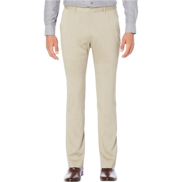 Perry Ellis Mens Linen Casual Trouser Pants Beige 30W x 30L