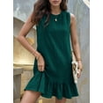 thumbnail image 2 of Fancyglim Women's Sleeveless Tank Dress Summer Crew Neck Casual Ruffle Hem Mini Dresses, 2 of 5