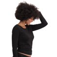 thumbnail image 4 of Bamboo basics Camiseta de mujer, pack de 2 - LARA Manga de tronco, chaleco, cuello redondo, uni Negro S (Small), 4 of 4