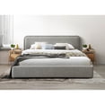thumbnail image 6 of Omax Decor Chloe Upholstered Platform King Bed in Gray Boucle Fabric, 6 of 10