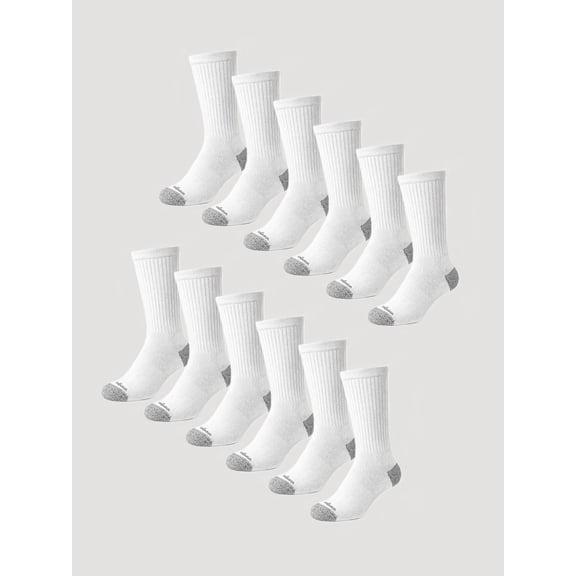 Wrangler Mens Performance Crew Sock, 12 pack