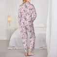 thumbnail image 6 of Goofa Butterfly Printed Women’s 2 Piece Pajama Set Super,Pajamas Women's Long Sleeve Sleepwear Soft Button Down Loungewear Pjs Lounge Set Nightwear-, 6 of 9