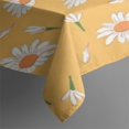thumbnail image 3 of Yellow Daisy Flower Pattern Rectangle Tablecloth 60"x84",Waterproof Polyester Rectangle Table Cloth, Wipeable Spillproof Polyester Tablecloth for Dining, Camping, Indoor and Outdoor, 3 of 5