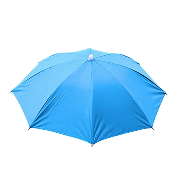 Utoimkio Umbrella Hat,Sports Head Umbrella Hats for Adult Women,26" Diameter Folding Waterproof Rainbow Fishing Headwear for Outdoor Party Beach Hiking