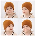 thumbnail image 4 of Trendy Solid Soft 2-6 Years Baby Beanie Hat Knit Warm Beanies Kids Winter Hat Children Ski Hats LIGHT GRAY, 4 of 8
