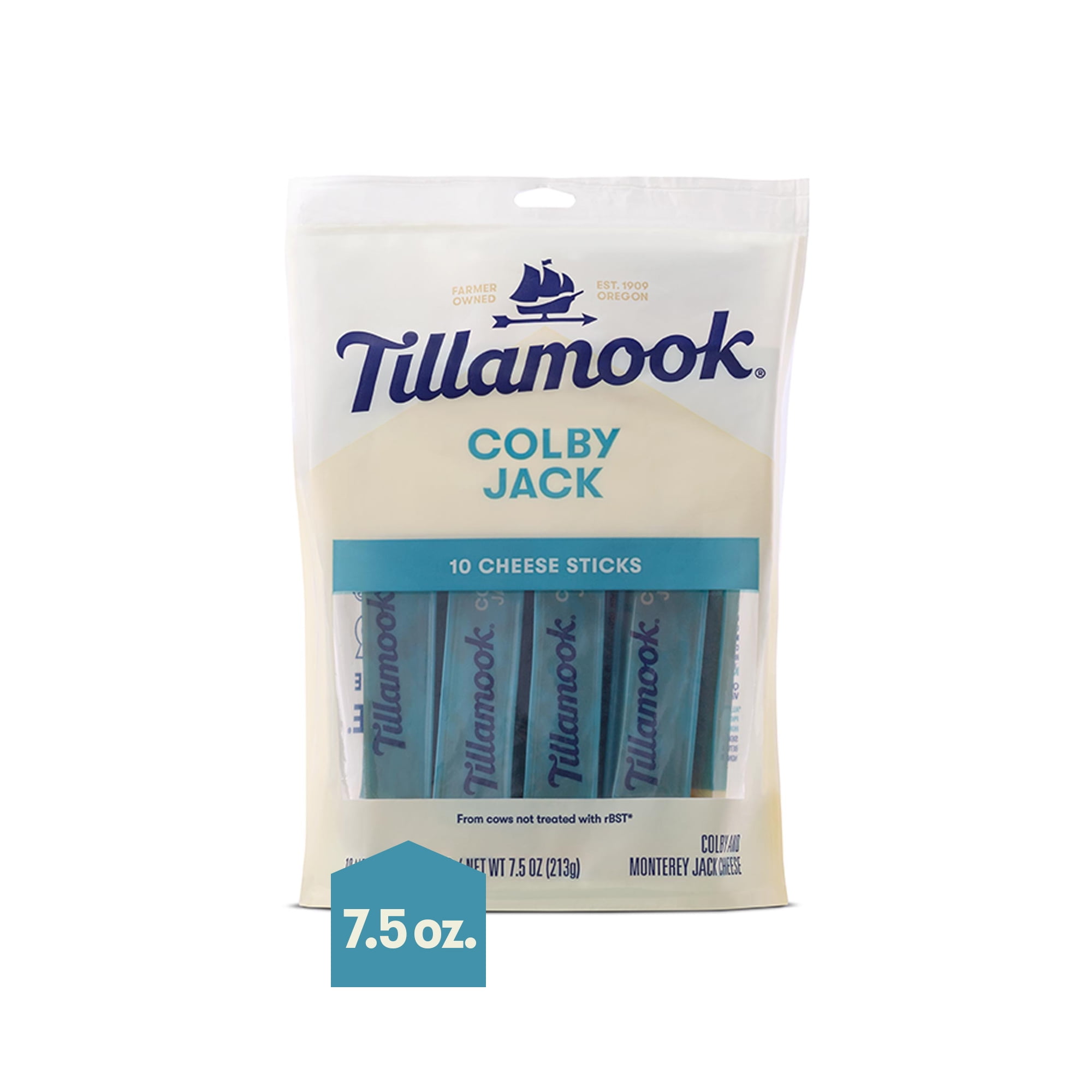 Tillamook Colby Jack Cheese Snacks, 7.5 oz, 10 ct