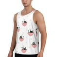 thumbnail image 2 of Fotbe Umbrella Cat Pattern Men's Quick Dry Workout Tank Top Gym Muscle Tee Fitness Bodybuilding Sleeveless T Shirt Breathable Workout Shirt-X-Large, 2 of 9