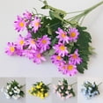 thumbnail image 2 of 1 Branch Artificial Flower No Wilting Realistic 9 Heads Decorative Artificial Chrysanthemum Flower with Stems Garden Suppl, 2 of 8