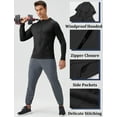thumbnail image 5 of FEOYA Mens Outdoor Hoodies Full Zip Male Workout Gym Jacket Running Training Shirts Jacket for Athletic Running Fishing Hiking Active XL Black, 5 of 6