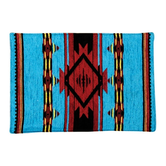 Manual Woodworkers & Weavers 18 x 12.5 in. Flame Bright Southwest Woven Table Runner
