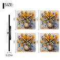 thumbnail image 3 of Square Wall Clock,Yellow And Violet Pansies In Pot On Light BackgSquare,Silent Non-Ticking Wall Clock Decor for Home Office Kitchen Living Room Bedroom(12inch), 3 of 4