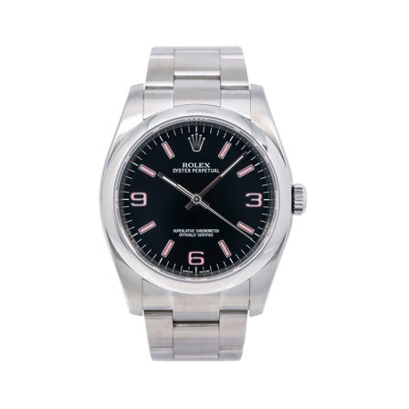 Pre-Owned Rolex Oyster Perpetual 116000 36MM Black Dial With Stainless Steel Oyster Bracelet