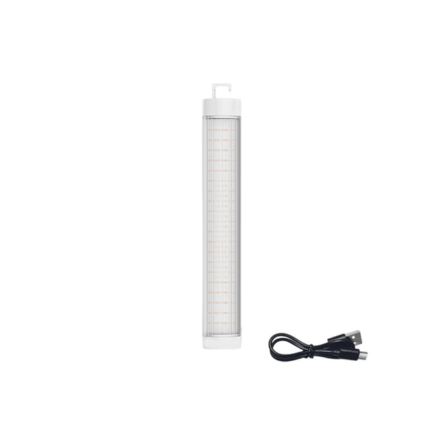 Fasiaou Four-Color LED Outdoor Camping Light with Magnetic Ends and Hanging Hooks, Rechargeable Long Tube for Night Market and Emergency Use,MulticolorB,M