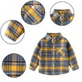 thumbnail image 5 of Esaierr 1-6Y Toddler Boys Girls Long Sleeve Plaid Shirt Coats for Kids Fall Winter Casual Shirt Tops Cardigan Jacket, 5 of 8