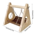 thumbnail image 4 of Pet Safe Hanging Wood Swing With Reinforced Iron Links For Parrot Stress Relief And Climbing Exercise, 4 of 10