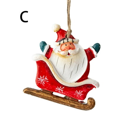 

HGWXX7 Christmas Decoration Christmas Resin Small Pendant Hanging Organs European Countrys Vintage s