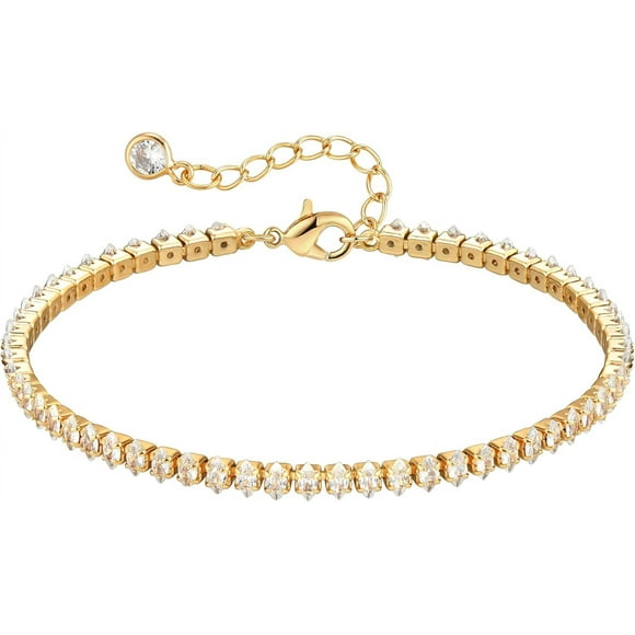 Gold Chain Bracelet For Women 14K Gold Plated Dainty Bracelets With Adjustable Chain Cute Bracelet Gold Trendy Jewelry[J3430]
