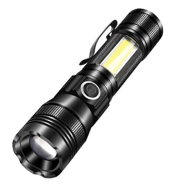 LED Camping Flashlights Bright Flashlight 600LM Rechargeable Zoomable Flash Light for Emergency Out