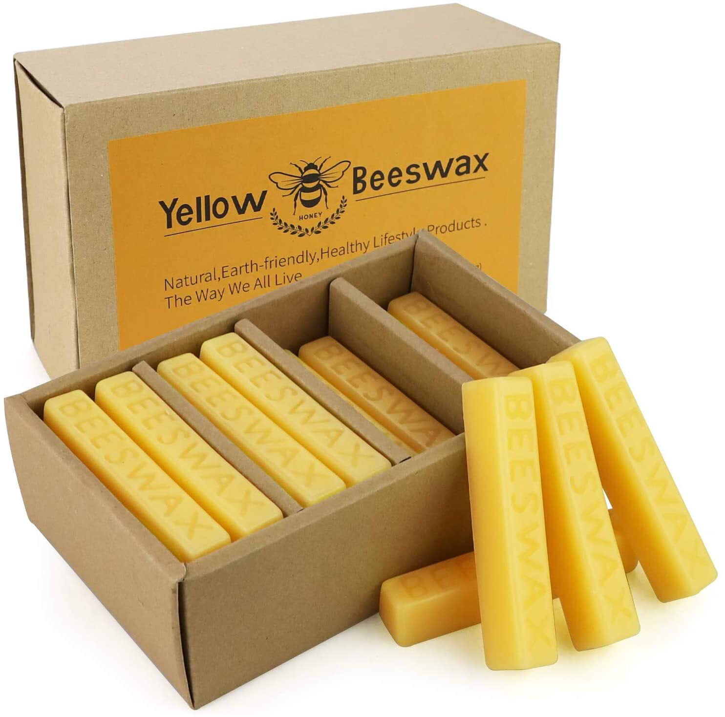 5X Pure Bee Wax Bienenwachs Block  für Kerzen-Kosmetik Möbelwachs Seife! 