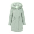 thumbnail image 2 of Delayuji Thickened Lined Parka Women'S Down Jackets Women's Winter Jacket Winter Coat Warm Breathable Streetwear Embroidery Casual Jacket Green 5XL, 2 of 7